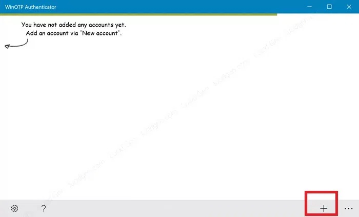 Thêm dịch vụ mới vào WinOTP Authenticator