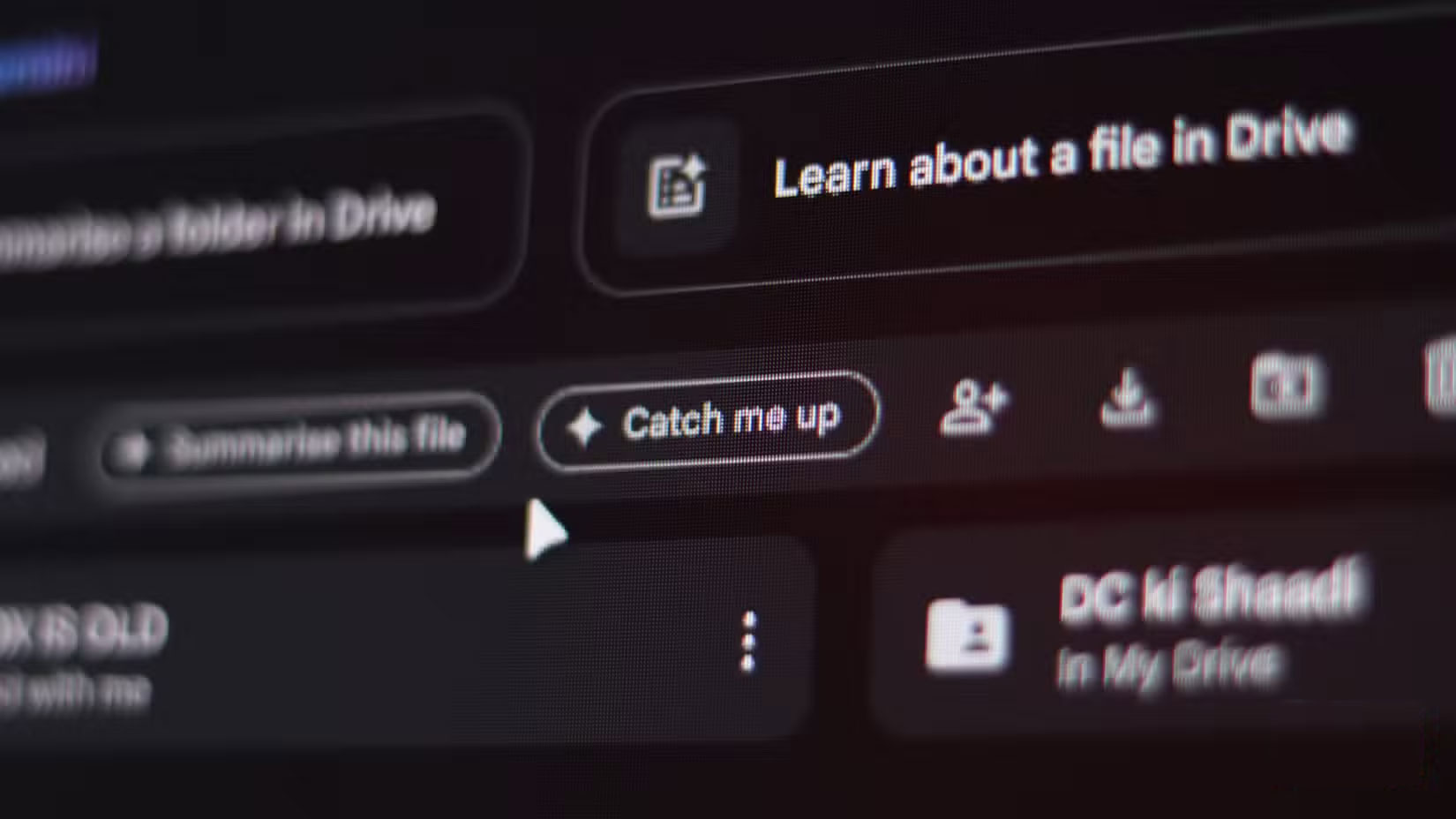 Nút tính năng Catch me up trong Google Drive