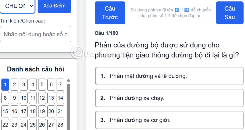 Chọn chủ đề thi