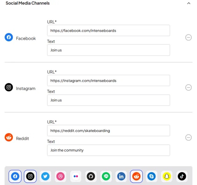 Thêm tài khoản mạng xã hội vào mã QR bằng OnlineQRcode.