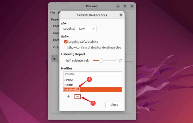 Xóa profile