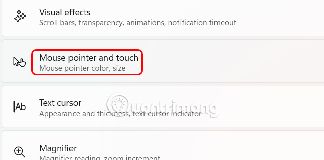 Mouse pointer and touch