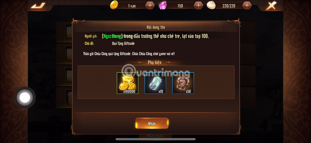 code chuyen sinh ta la vua tam quoc