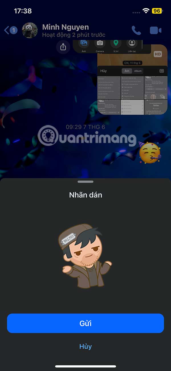 Dùng emoji Star Wars trên Messenger