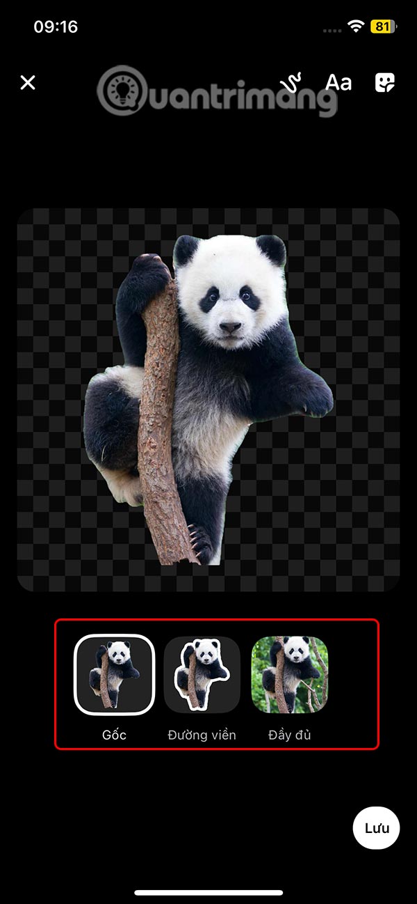 Chọn kiểu sticker trong Messenger