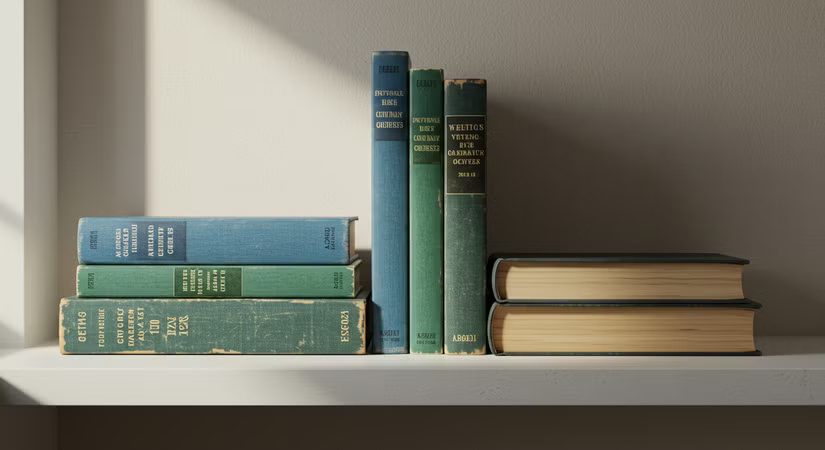 Hình ảnh do AI tạo ra về một số ít sách nằm trên giá sách