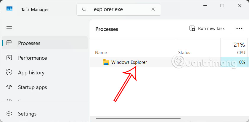 Dừng Windows Explorer