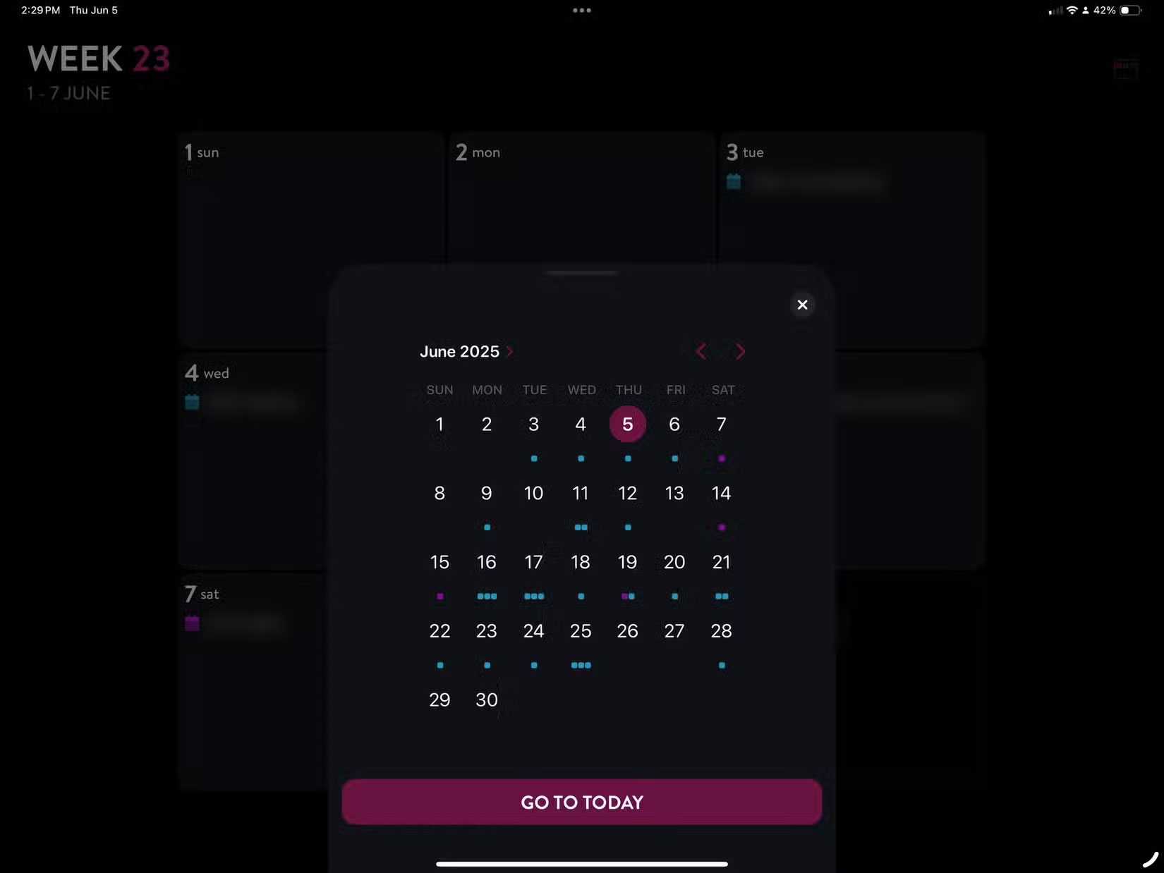 Ứng dụng Moleskine Planner cho iPad
