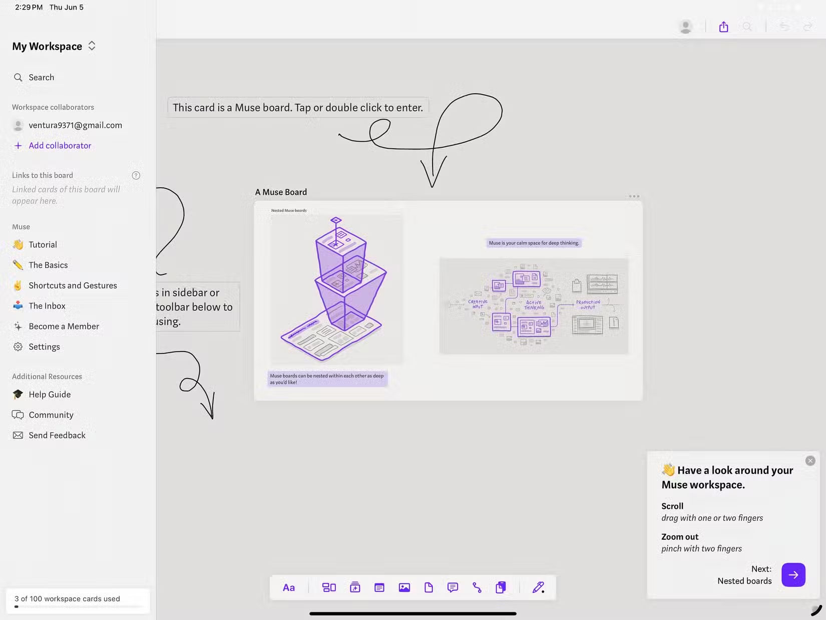 Ứng dụng Muse cho iPad