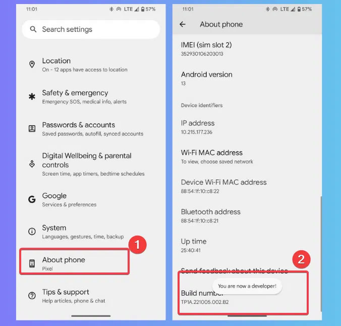 Android Developer Mode