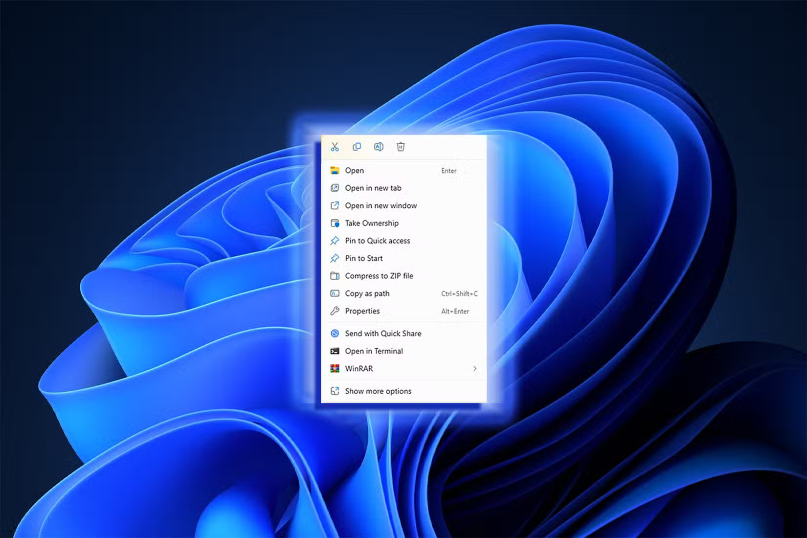 Menu nhấp chuột phải theo ngữ cảnh của Windows 11
