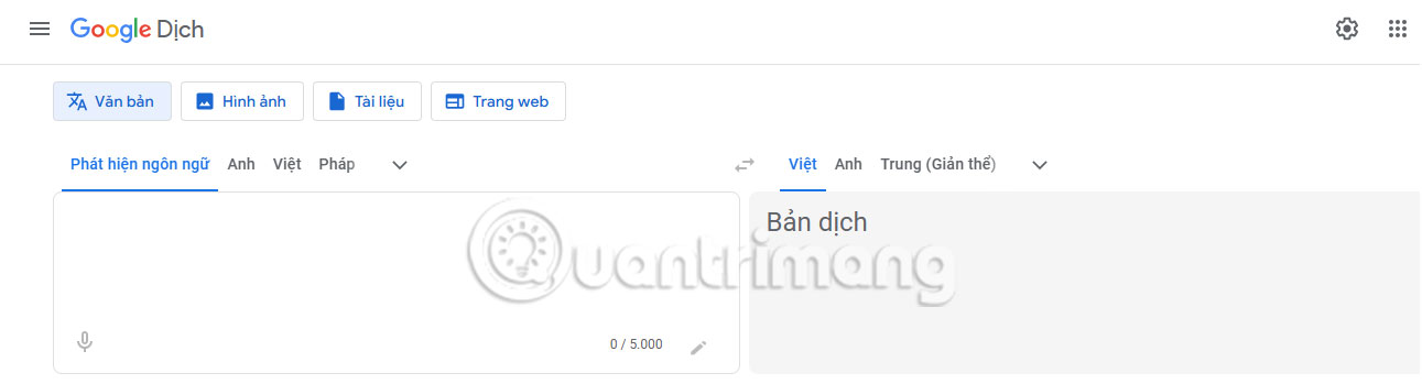 Dịch trang web bằng Google Translate