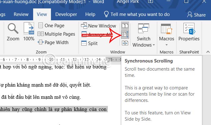 Synchronous Scrolling
