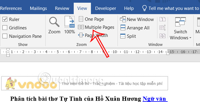 Hướng dẫn xem nhiều trang trong Word cùng lúc