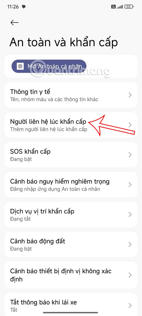 Người liên hệ khẩn cấp