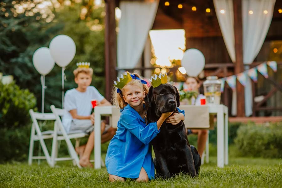 Chụp ảnh sinh nhật cùng thú cưng