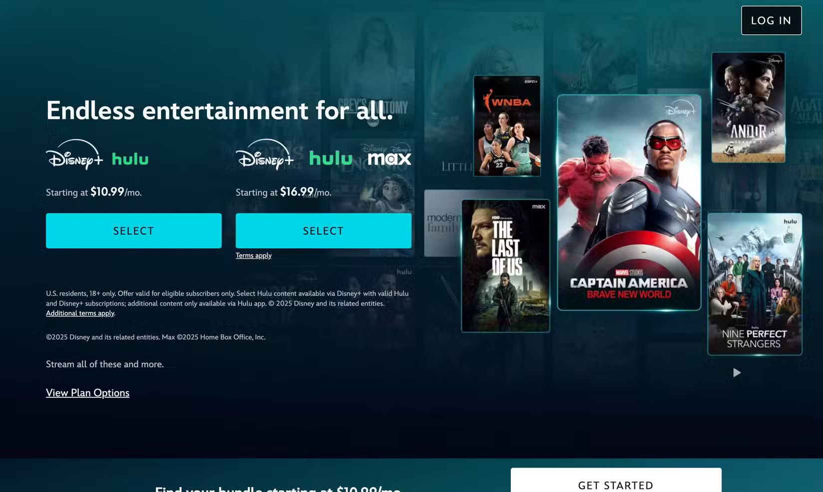 Màn hình chính của Disney+