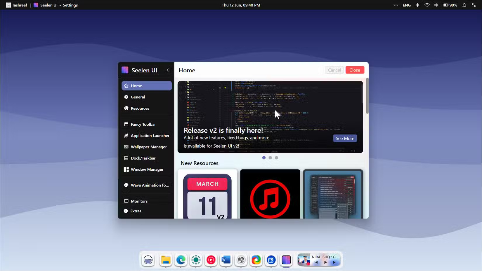 Seelen UI chạy trên desktop