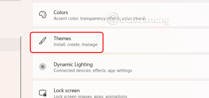 Chỉnh Themes Windows 11