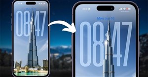 Hướng dẫn phóng to đồng hồ màn hình khoá iPhone