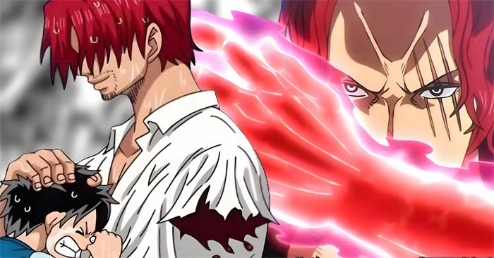 Shanks và Luffy trong One Piece