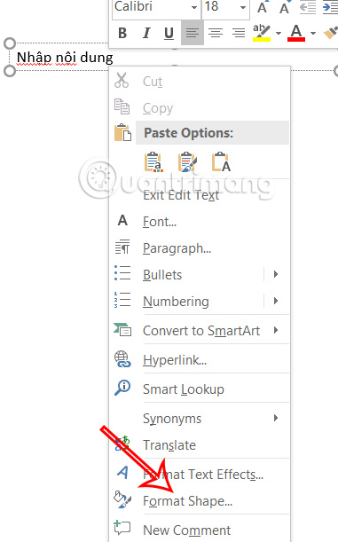 Format Shape trong PowerPoint