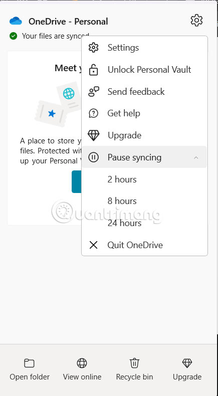 Dừng OneDrive