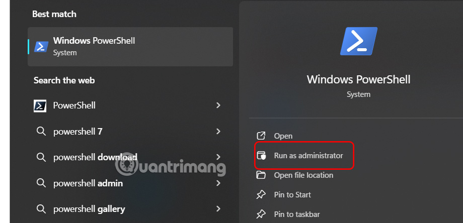 Tìm PowerShell