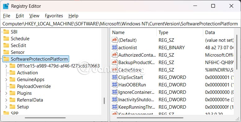 Truy cập thư mục Registry Editor