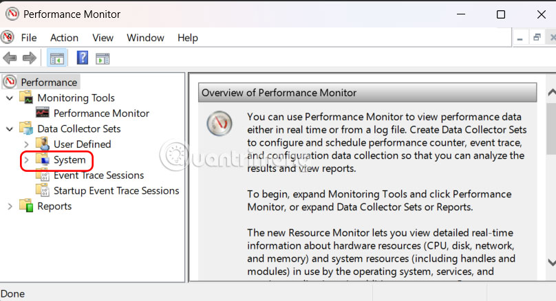 Data Collector Sets > System