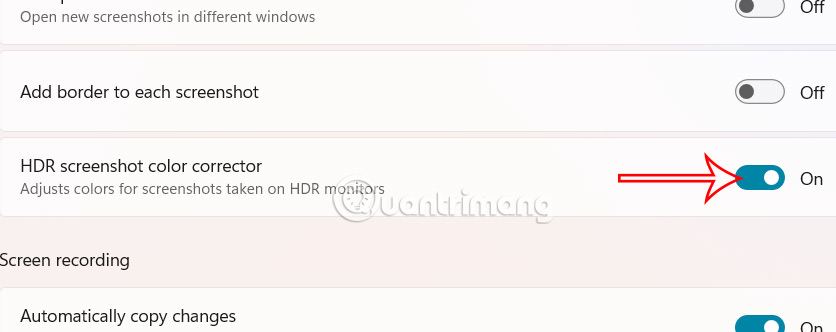 Cách bật HDR Screenshot Color Corrector trong Snipping Tool
