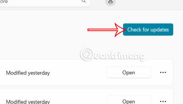 Khởi chạy lại Microsoft Store
