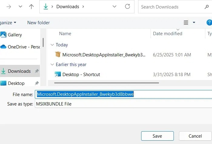 Winget không được nhận dạng App Installer đã tải xuống trực tuyến