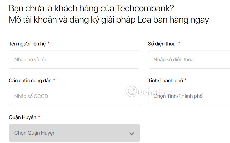 Khách hàng mới dùng báo biến động số dư qua loa Techcombank Mobile