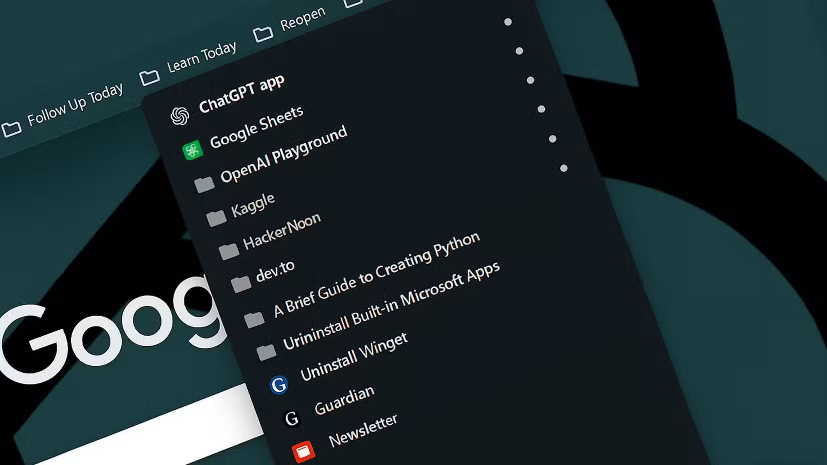 Dấu trang trong Google Chrome