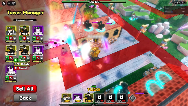 code anime infinity roblox