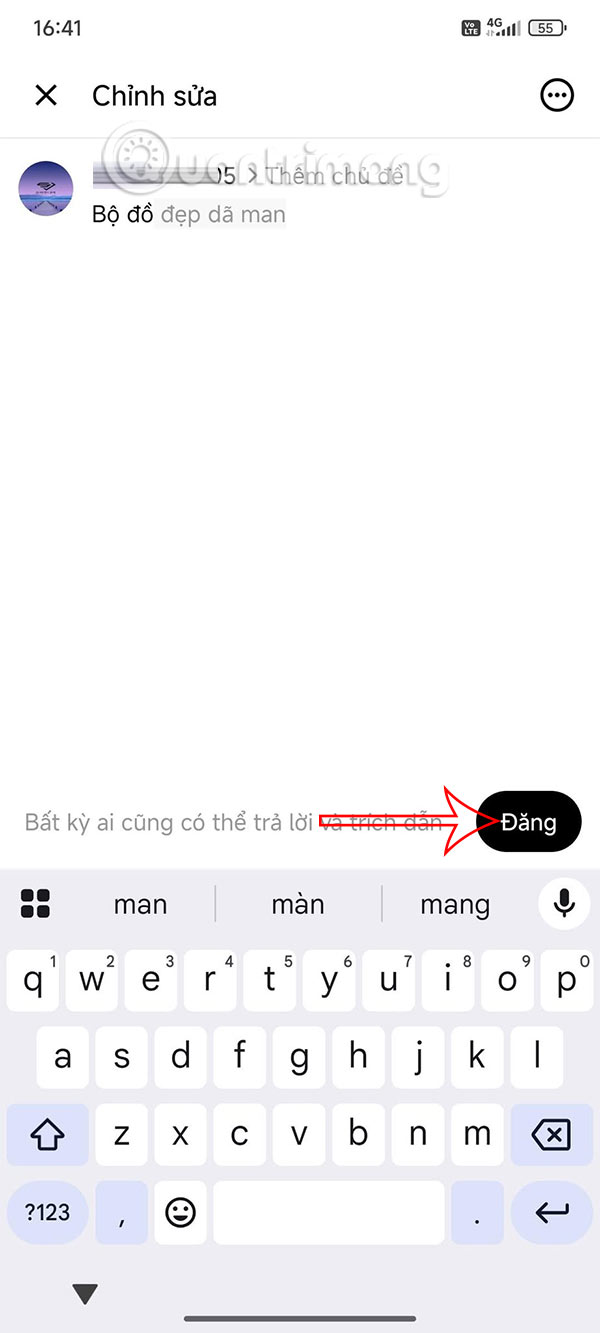 Đăng bài trên Threads