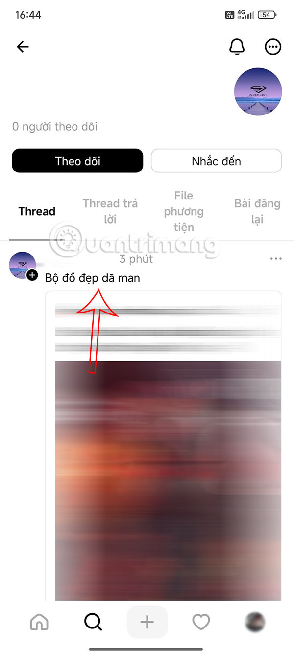 Hiện bài đăng Threads
