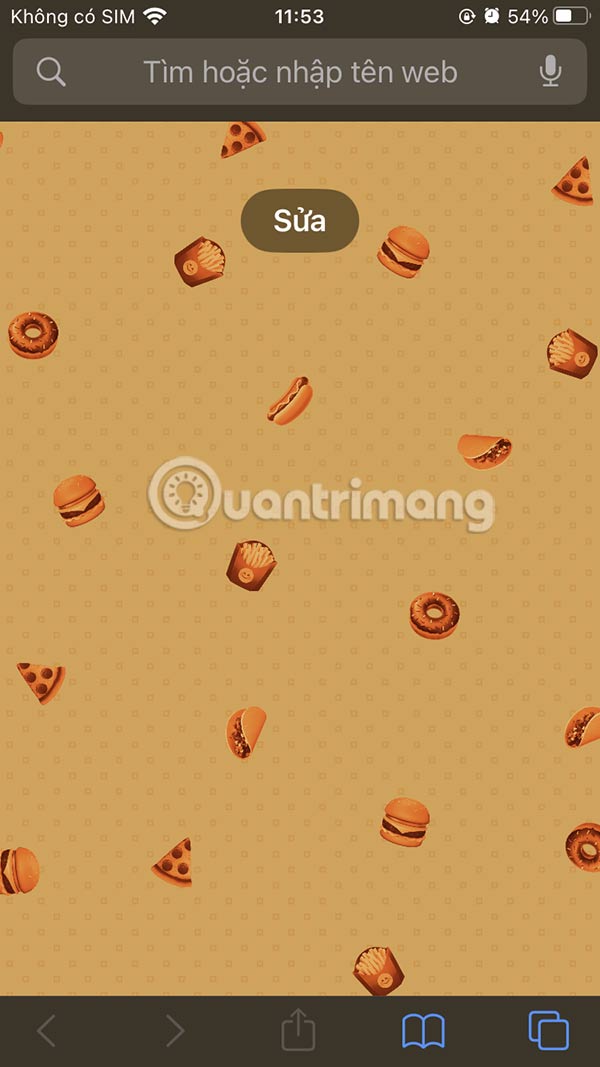 Làm gọn trang bắt đầu Safari