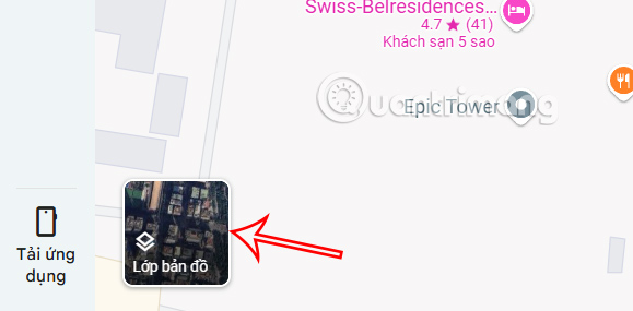 Lớp bản đồ trên Google Maps PC