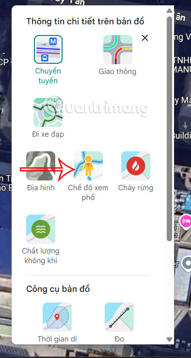 Chế độ xem phố Google Maps PC