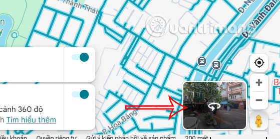 Chuyển chế độ xem trên Google Maps PC