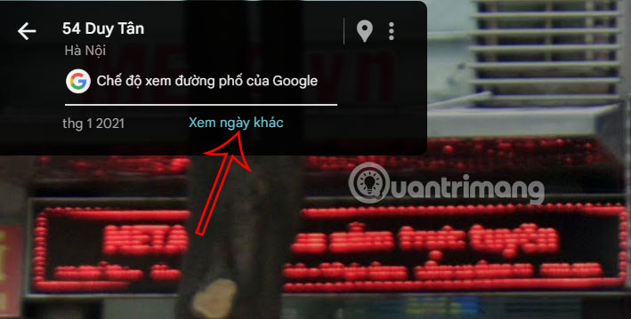 Đổi thời gian chế độ xem phố Google Maps PC