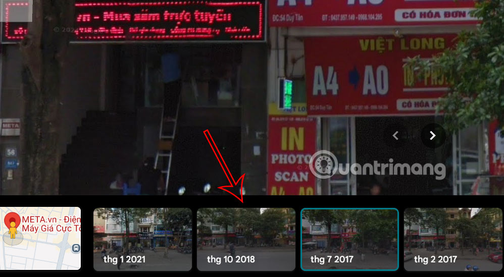 Xem nhà cũ trên Google Maps PC