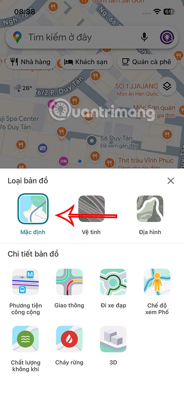 Chế độ vệ tinh Google Maps
