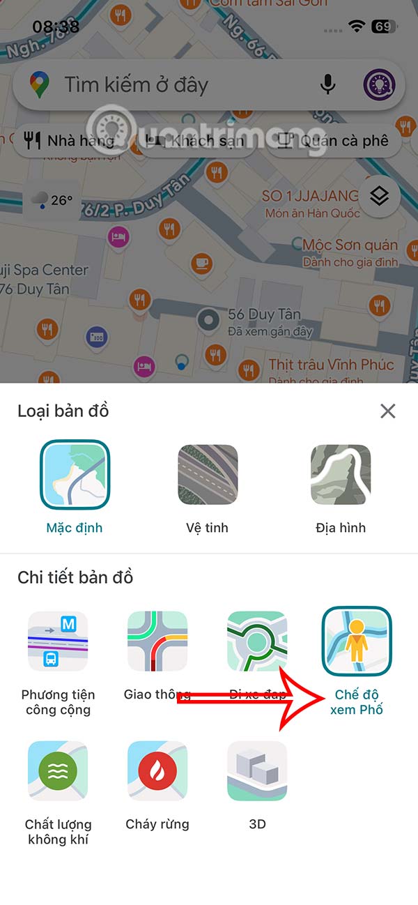 Chế độ xem Phố Google Maps