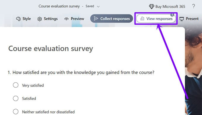 Xem phản hồi Microsoft Forms