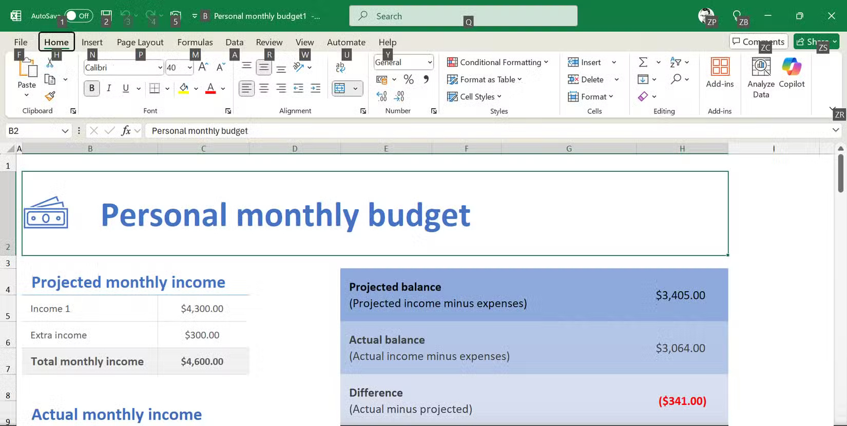Điều hướng phím Alt của Microsoft Office