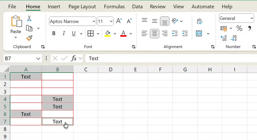 Nhập dữ liệu nhiều ô trong Microsoft Office Excel