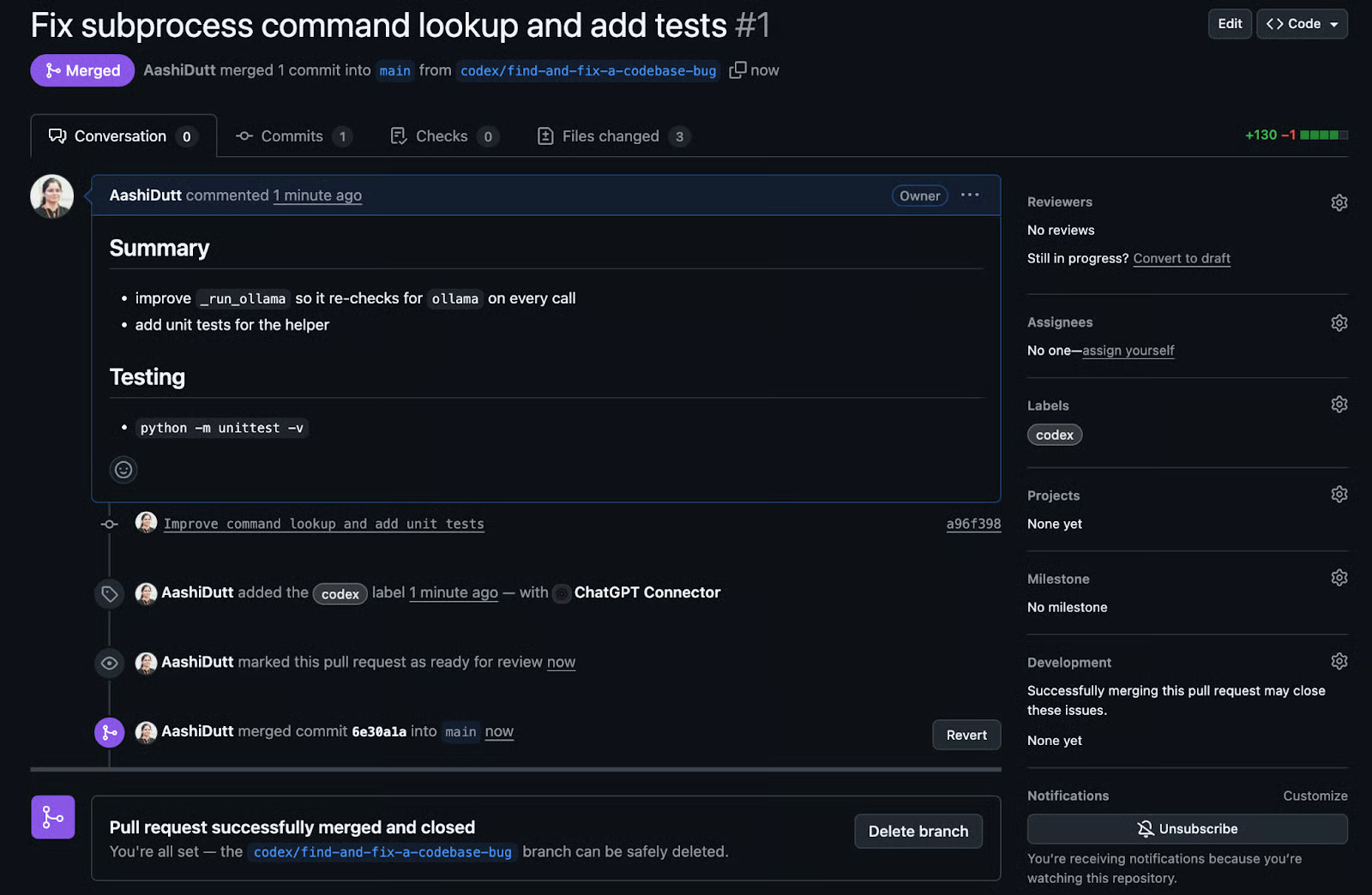 Hợp nhất với main từ Codex của OpenAI